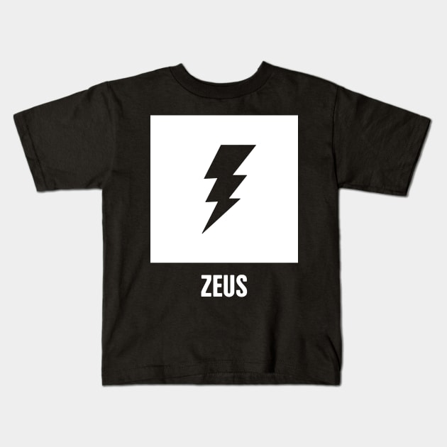 Zeus | Greek Mythology God Symbol Kids T-Shirt by MeatMan